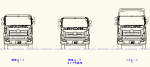 大型トラック  日野キャブ正面図 DXF