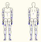 人物モデル化 (成人男性 正面背面立ち姿)  DXF