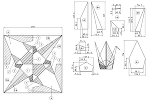 折り鶴の展開図
