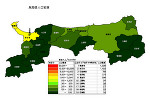 鳥取県の人口密度