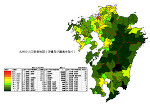 九州の人口密度