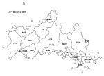 山口県の白地図