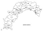 高知県の白地図