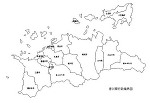 香川県の白地図