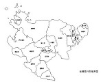 佐賀県の白地図