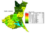 茨城県の人口密度