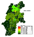 長野県の人口密度