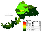 福井県の人口密度