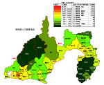静岡県の人口密度