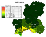 岐阜県の人口密度