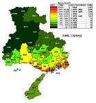 兵庫県の人口密度