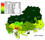 広島県の人口密度