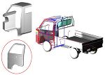 minicab_truck 3D cabin door