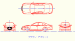 クラウン アスリート14代目 点景・計画用 DXF