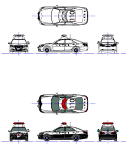 パトカー　クラウンロイヤル14代目(幻？)  DXF