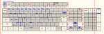 ショートカットキーのキーボード型割付一覧表枠 DXF