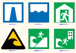 標準案内用図記号 津波等 MPZ