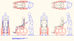 人物モデル化 介助人有り車椅子用 JWW