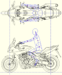  CB1300SB 2017マイナーチェンジ(平面 左側面) DXF