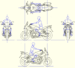 CB1300SB 2017マイナーチェンジ 点景・計画用 DXF