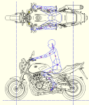 CB1300SF 2017マイナーチェンジ(平面、左側面) DXF