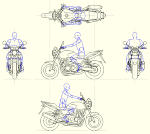 CB1300SF 2017マイナーチェンジ 点景・計画用 DXF