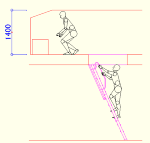 小屋裏収納の人物動作 DXF