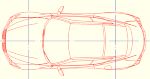 レクサスLC500(平面のみ) 点景・計画用 DXF