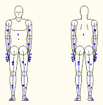 人物モデル化 (成人男性 正面背面立ち姿)  DXF