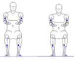 人物モデル化 (成人男性 正面着座)  DXF