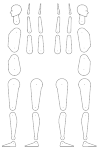 人物モデル化 (成人男性側面)印刷用キット PDF