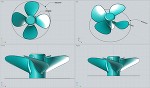 小型4枚羽根プロペラ