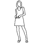 人物 女性 添景図 Cad Data Com