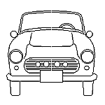 自動車正面（CAD添景図）
