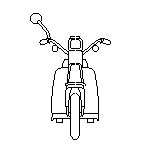 原付バイクCAD添景図