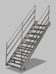 平鋼9x200フレーム階段