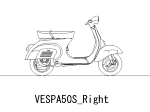 VESPA50S　右側面