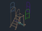 鹿島建設仕様　トラックラダー（可搬式タラップ） 3D