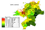 福岡県の人口密度