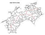 四国の白地図