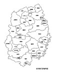 岩手県の白地図 Cad Data Com