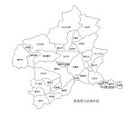 群馬県の白地図