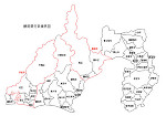 静岡県の白地図