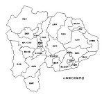 山梨県の白地図