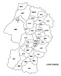 山形県の白地図 Cad Data Com