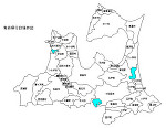 青森県の白地図