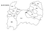 富山県の白地図