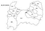 富山県の白地図