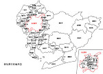 愛知県の白地図