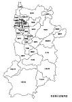 奈良県の白地図